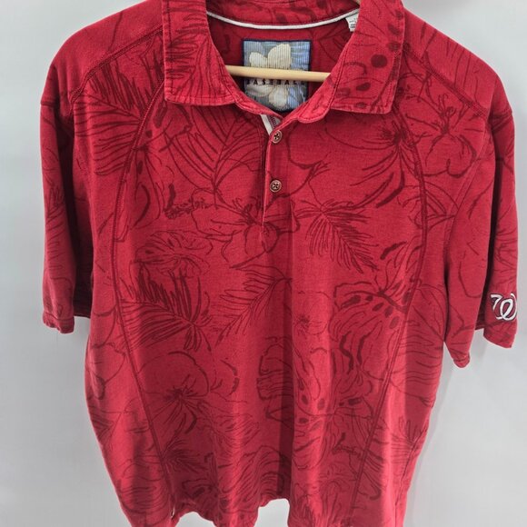 Tommy Bahama Other - Tommy Bahama Red Santiago MLB Washington Nationals 100% Cotton Polo Shirt Large